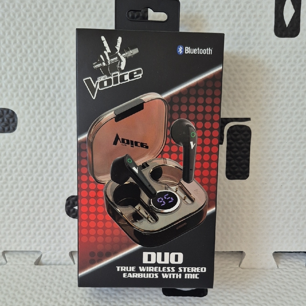 NWOT - Duo True Wireless Stereo Earbuds with Mic - Black